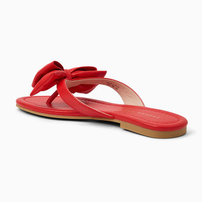 Vannah Bow Sandal - Fire Red