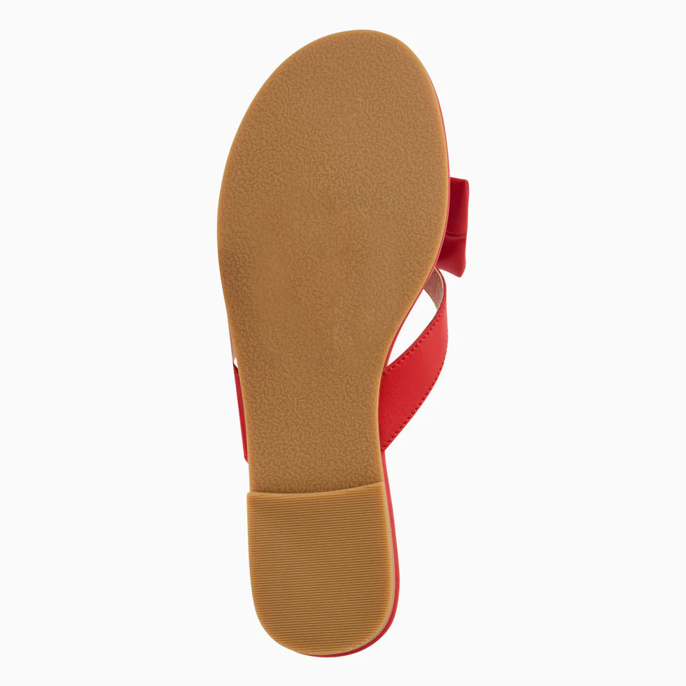 Vannah Bow Sandal - Fire Red