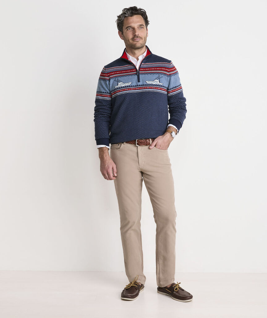 Men's Fishing Fair Isle Quarter-Zip