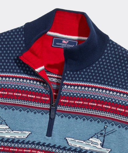 Men's Fishing Fair Isle Quarter-Zip