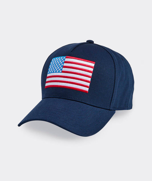 American Flag Hi-Pro Trucker Hat - Blue Blazer