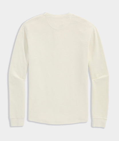 Garment-Dyed Waffle Henley - Stone