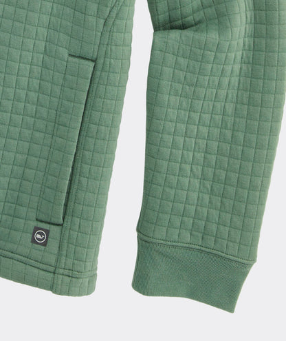 Quilted Navigator Colorblock Quarter-Snap - Olive Dusk