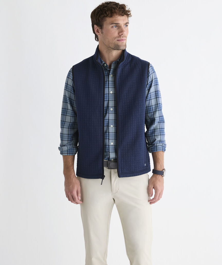 Quilted Navigator Vest - Blue Blazer