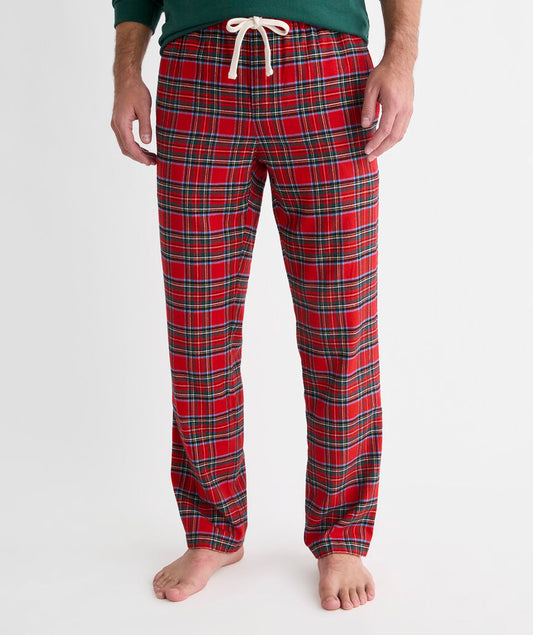 Flannel Lounge Pants - Red Velvet Tartan