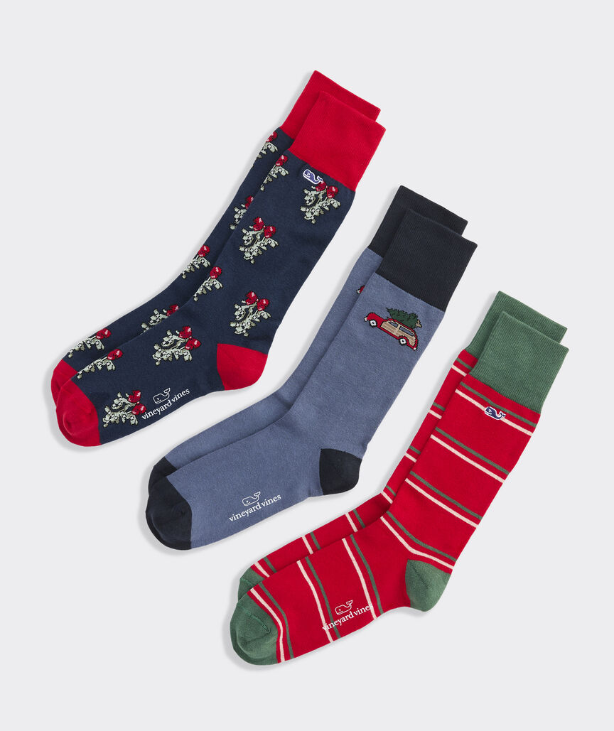 Holiday Traditions 3-Pack Socks - Woody and Truck Multi