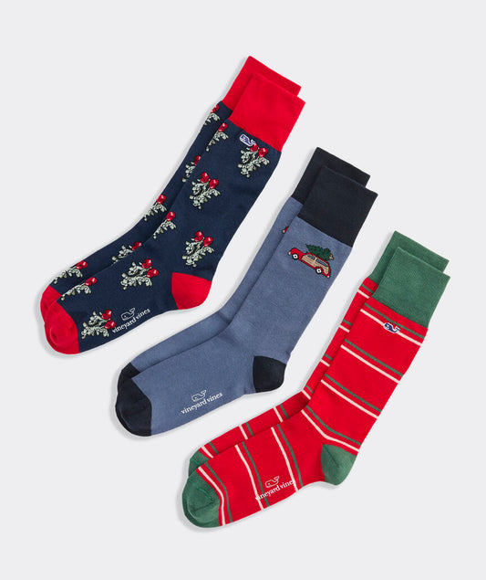 Holiday Traditions 3-Pack Socks - Woody and Truck Multi