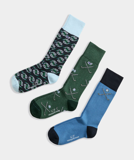 Golf Icons 3-Pack Socks