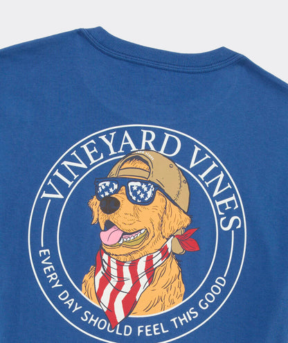 America Dog Short-Sleeve Pocket Tee - Moonshine