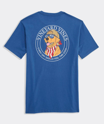 America Dog Short-Sleeve Pocket Tee - Moonshine