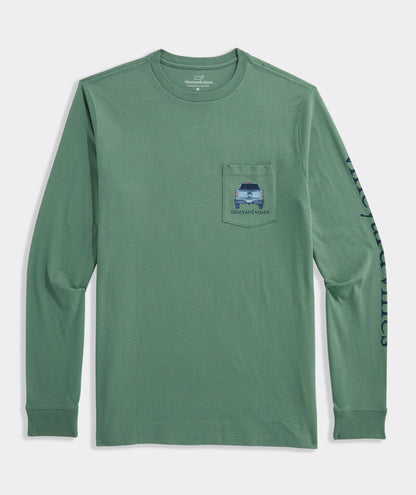 Pickup Truck Marsh Dogs Long-Sleeve Pocket Tee