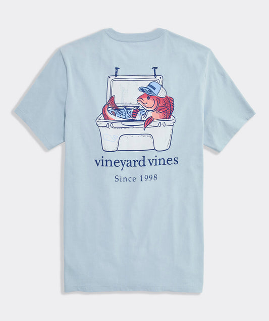 Redfish Cooler Short-Sleeve Pocket Tee - Del Mar Blue