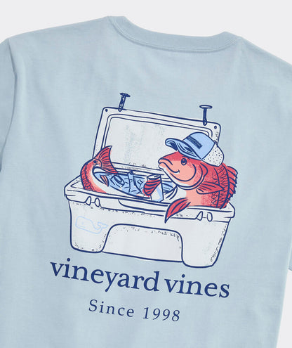 Redfish Cooler Short-Sleeve Pocket Tee - Del Mar Blue