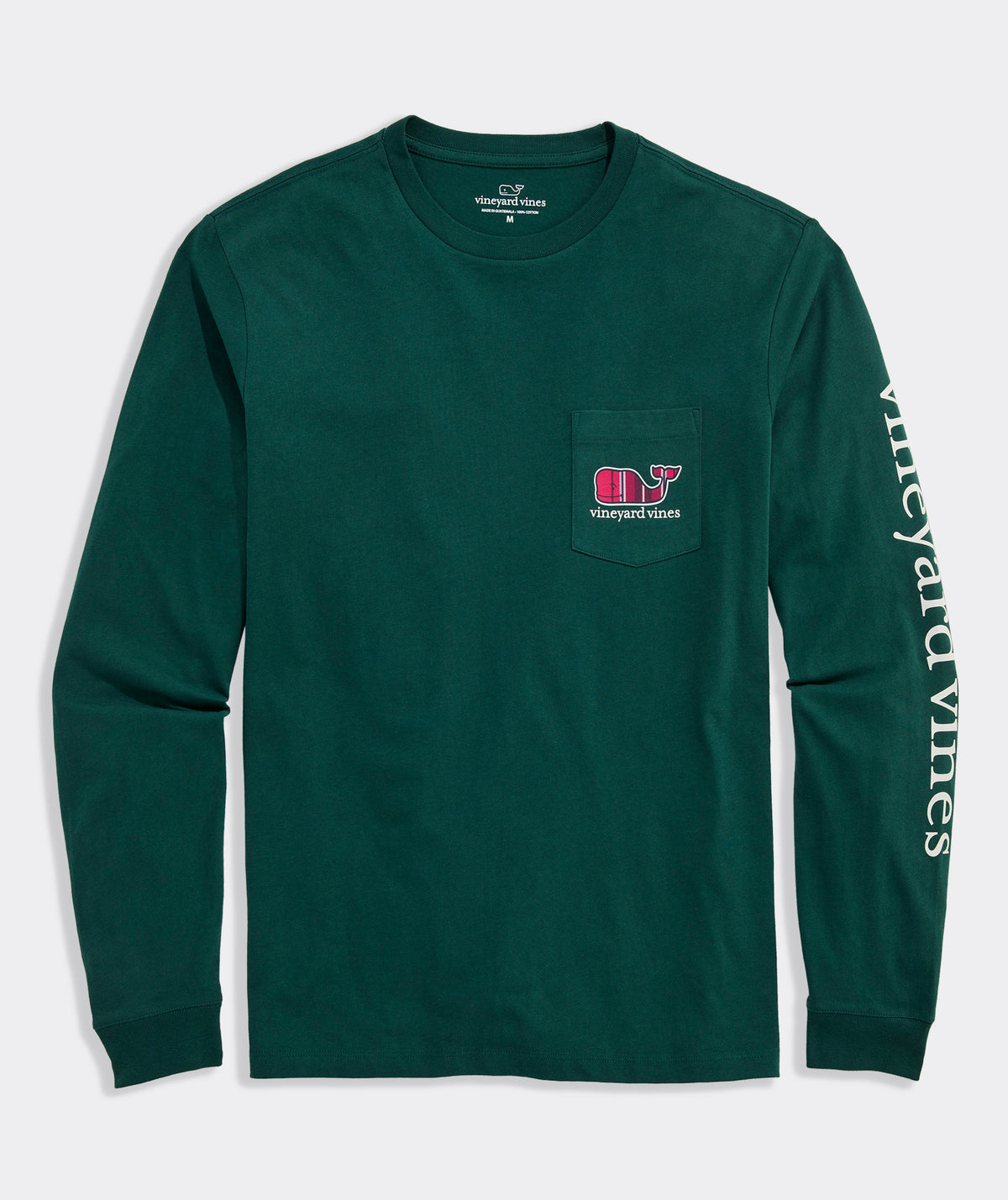 Holiday Tartan Whale Long-Sleeve Pocket Tee
