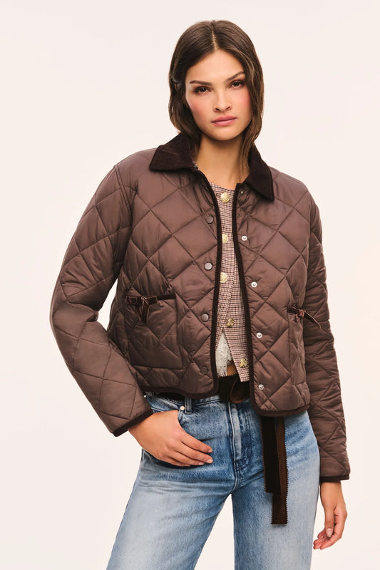 Norinda Quilted Barn Jacket - Fresh Espresso