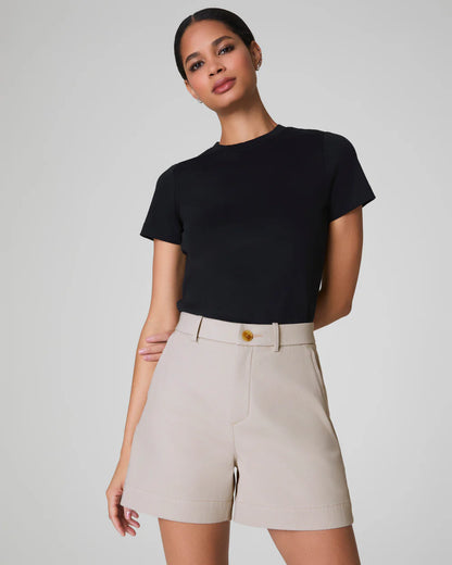 SPANXsupersmooth™ Stretch Twill Short, 5" - Bone