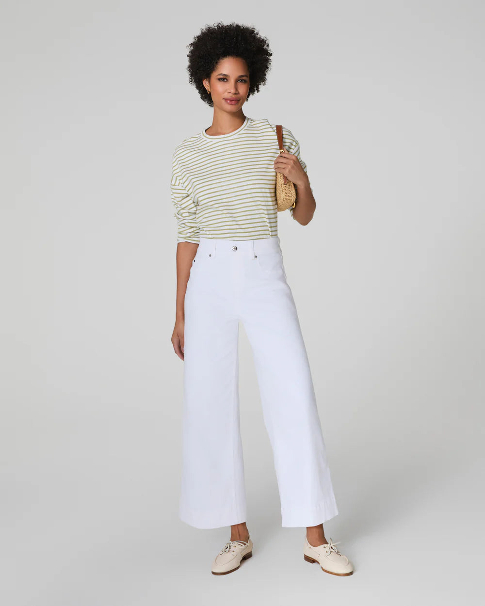SPANXshape™ EveryWear Cropped Wide Leg Jeans - White