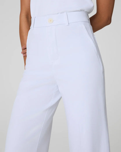 SPANXsupersmooth™ Stretch Twill Cropped Wide Leg Pant - Classic White