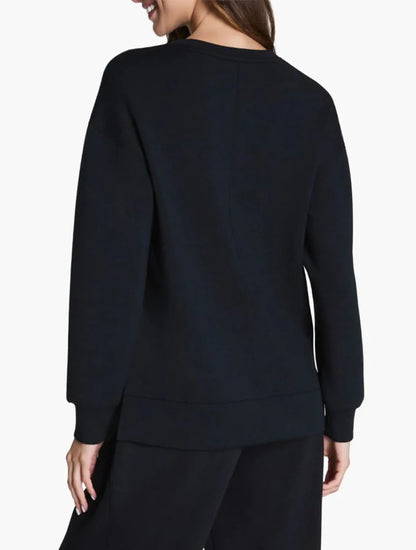 SPANX AirEssentials Crewneck Top - Very Black