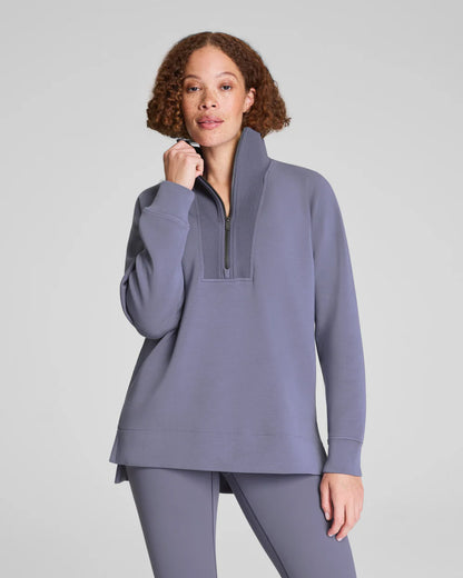 SPANX AirEssentials® Brushed Half Zip Tunic - Pewter