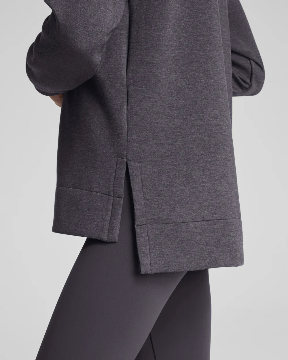 SPANX AirEssentials® Brushed Half Zip Tunic - Heather Storm