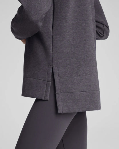 SPANX AirEssentials® Brushed Half Zip Tunic - Heather Storm