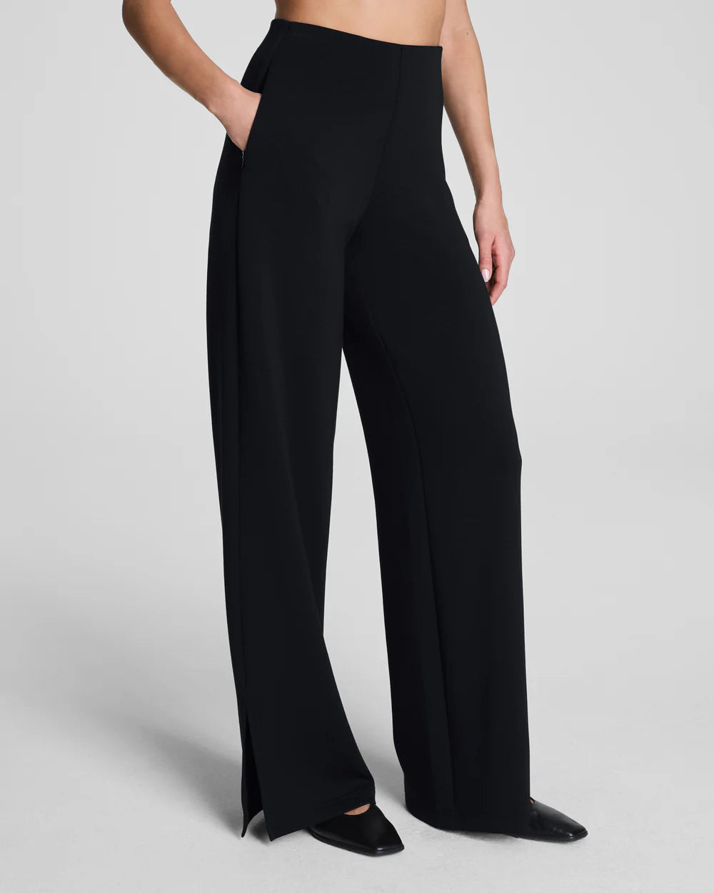 SPANX AirEssentials® Zero Waistband Wide Leg Pant - Very Black