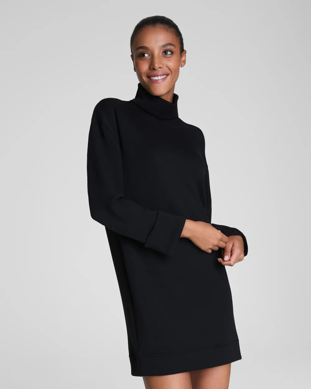 SPANX Airessentials Turtleneck Dress - Very Black