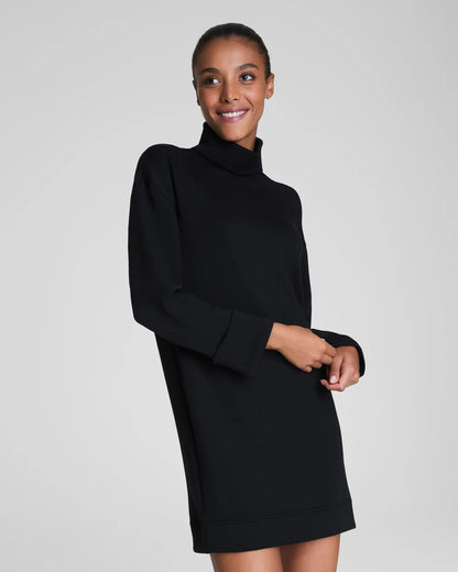 SPANX Airessentials Turtleneck Dress - Very Black