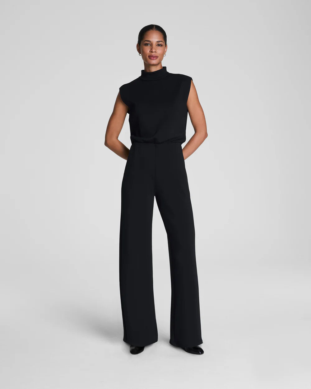 SPANX AirEssentials® Mockneck Jumpsuit - Very Black