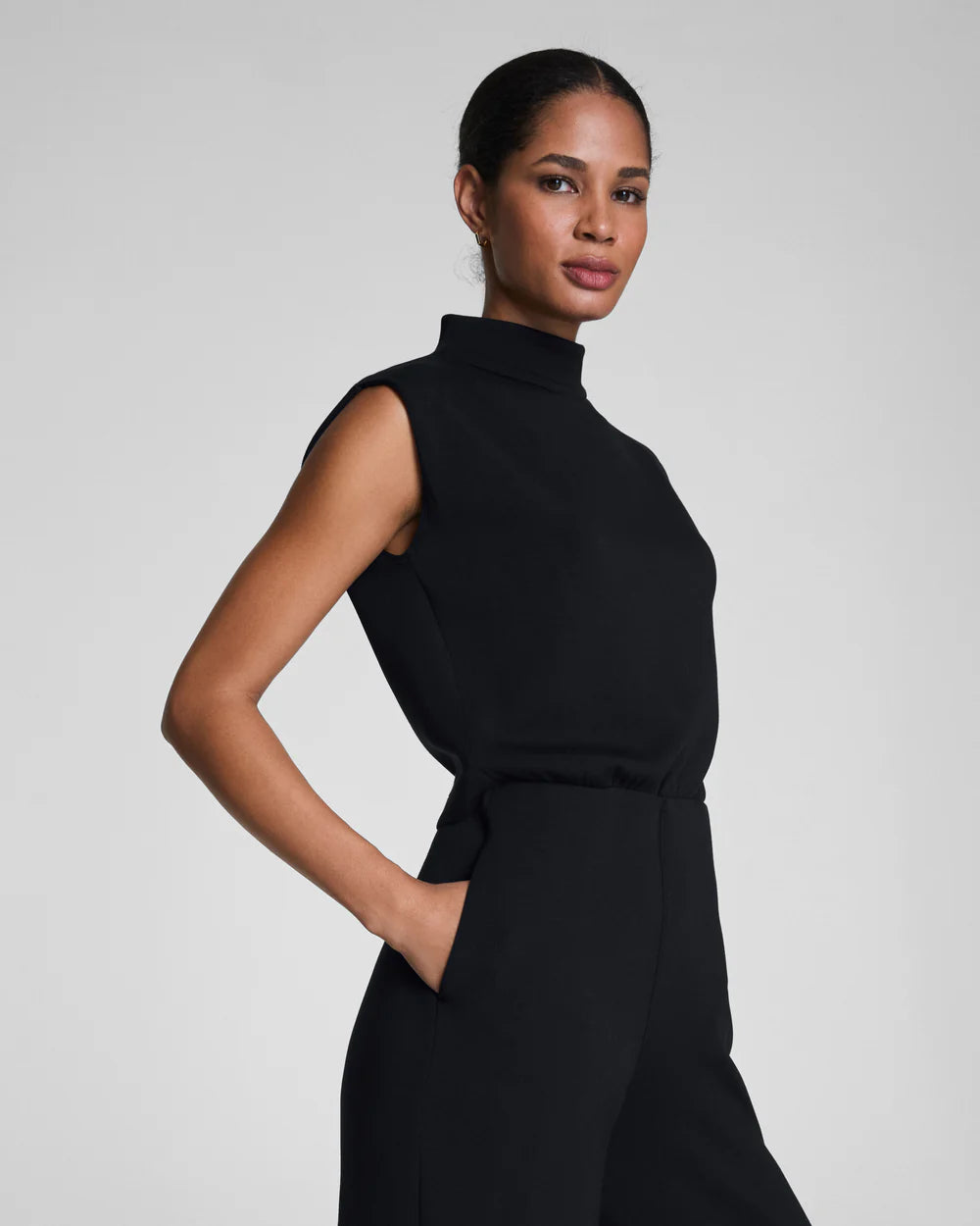SPANX AirEssentials® Mockneck Jumpsuit - Very Black