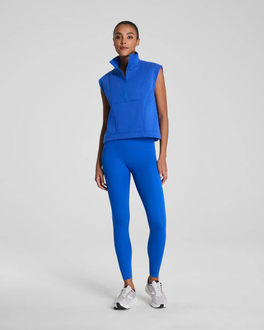 SPANX® BoostUp Cotton Fleece Half Zip Vest - Current