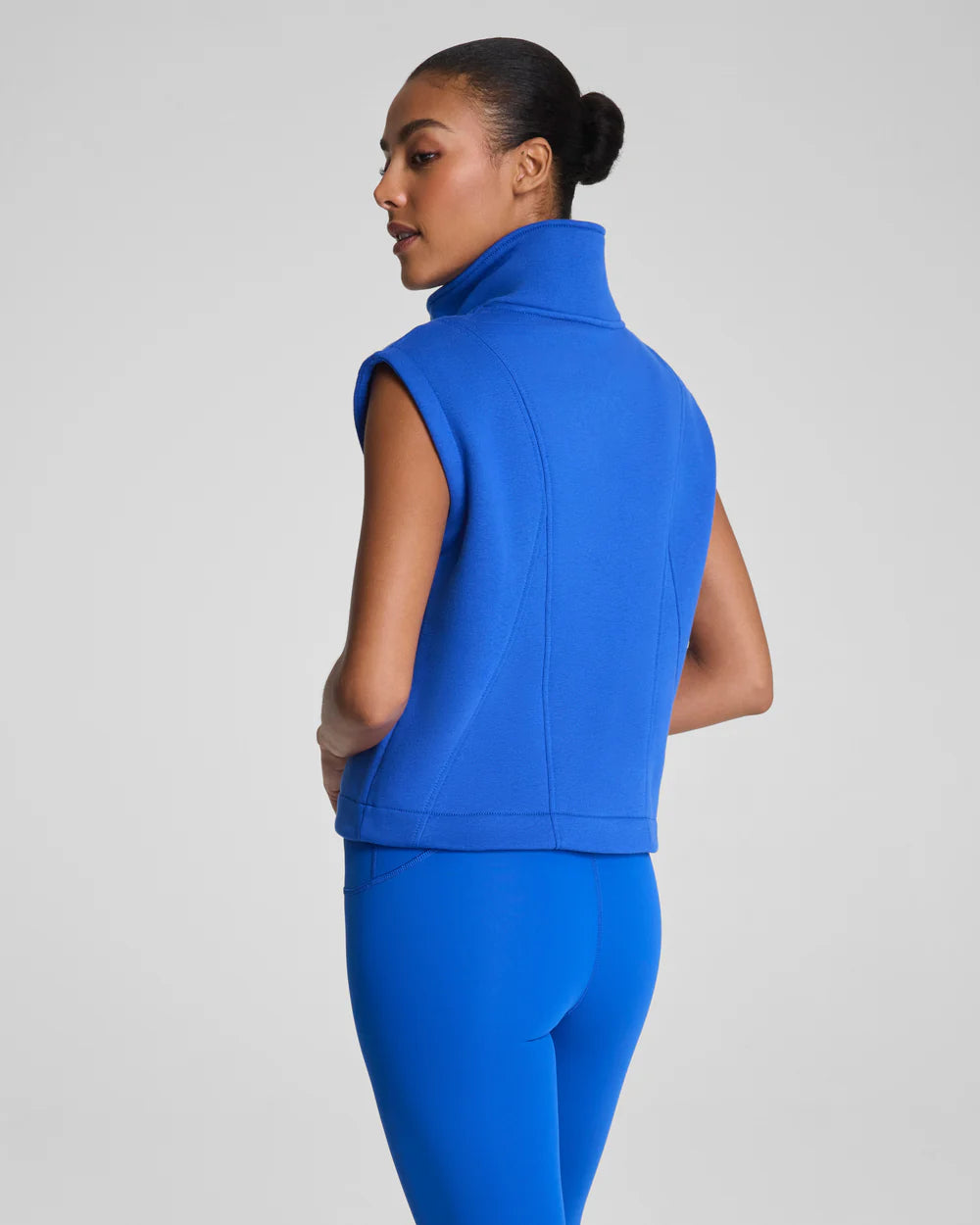 SPANX® BoostUp Cotton Fleece Half Zip Vest - Current