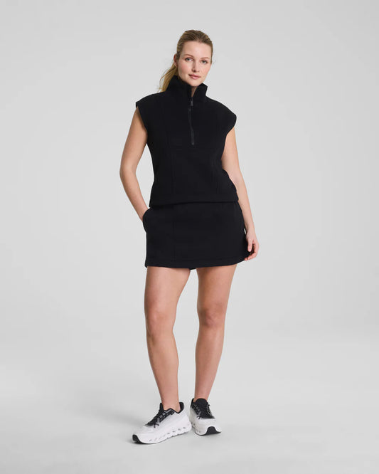 SPANX® BoostUp Cotton Fleece Skort, 15" - Very Black