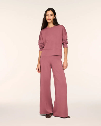 SPANX AirEssentials® Crewneck Long Sleeve Top - Rum Raisin
