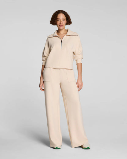 SPANX AirEssentials® French Rib Wide Leg Pant - Toasted Coconut