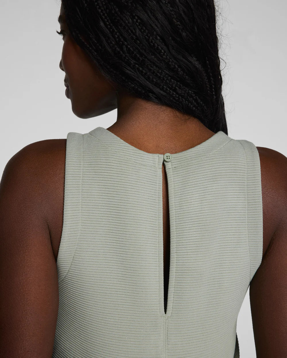 SPANX AirEssentials® French Rib Sleeveless Jumpsuit - Sage Brush