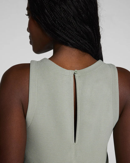 SPANX AirEssentials® French Rib Sleeveless Jumpsuit - Sage Brush