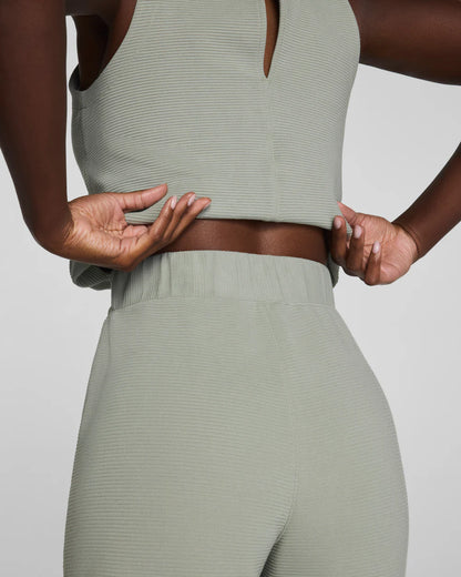 SPANX AirEssentials® French Rib Sleeveless Jumpsuit - Sage Brush