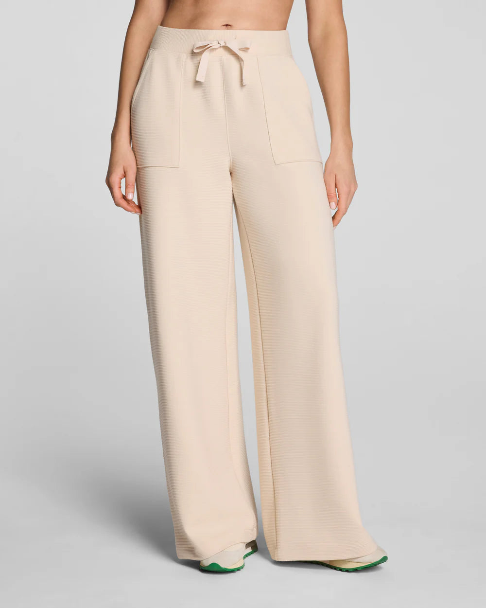 SPANX AirEssentials® French Rib Wide Leg Pant - Toasted Coconut