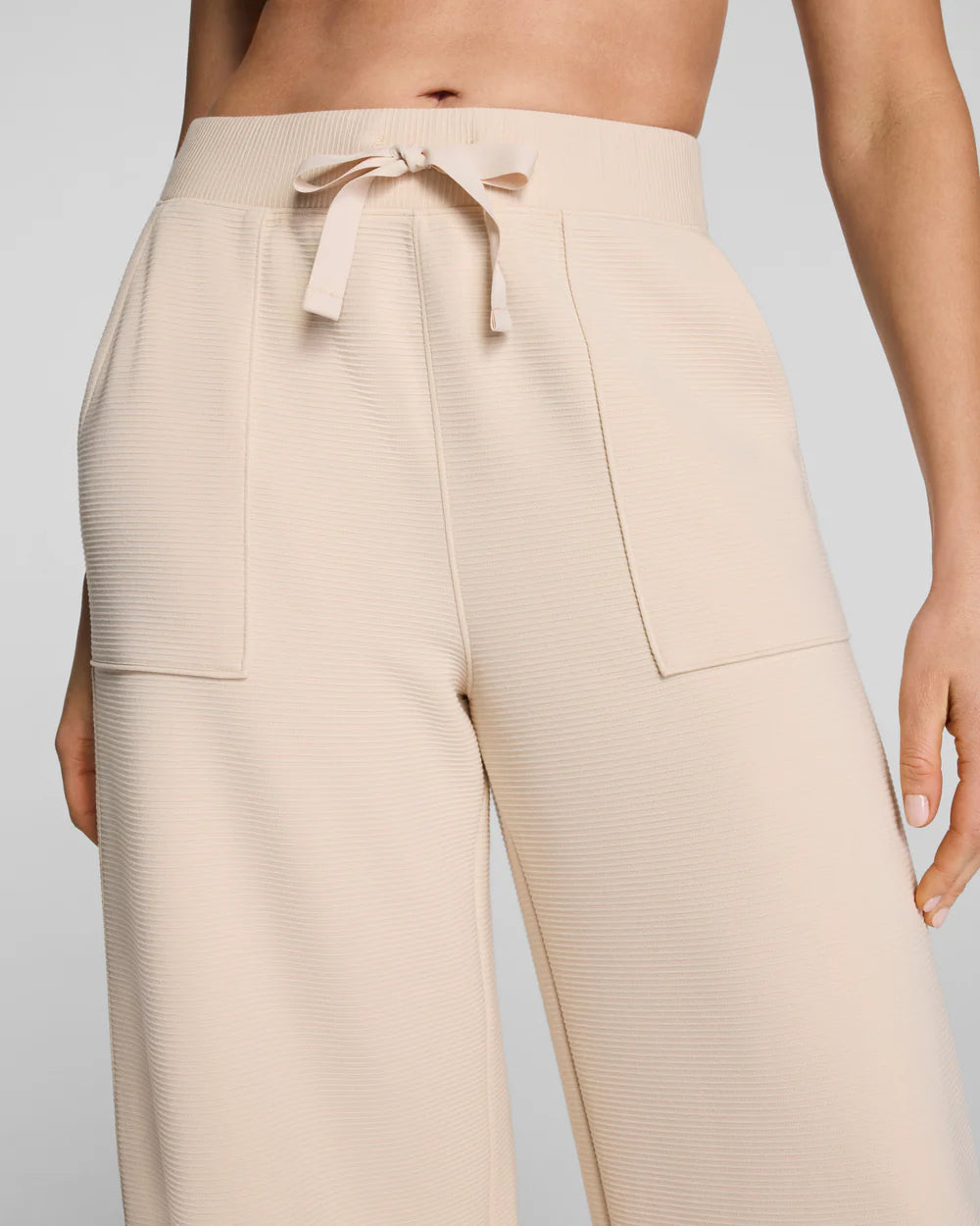 SPANX AirEssentials® French Rib Wide Leg Pant - Toasted Coconut