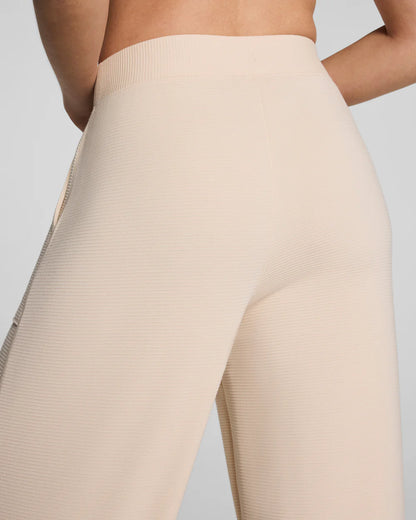 SPANX AirEssentials® French Rib Wide Leg Pant - Toasted Coconut