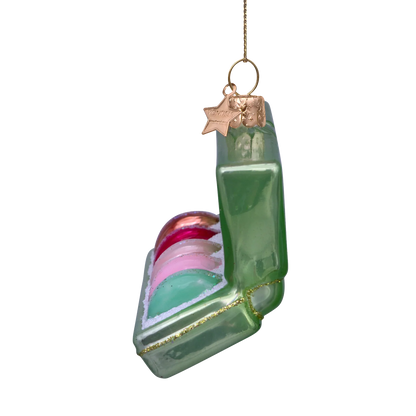 Ornament glass sage box of macarons