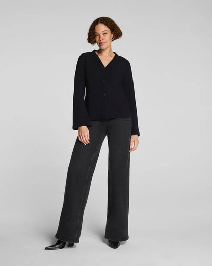 SPANX AirEssentials® French Rib Cardigan - Very Black