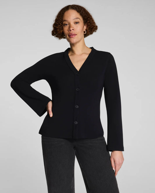SPANX AirEssentials® French Rib Cardigan - Very Black