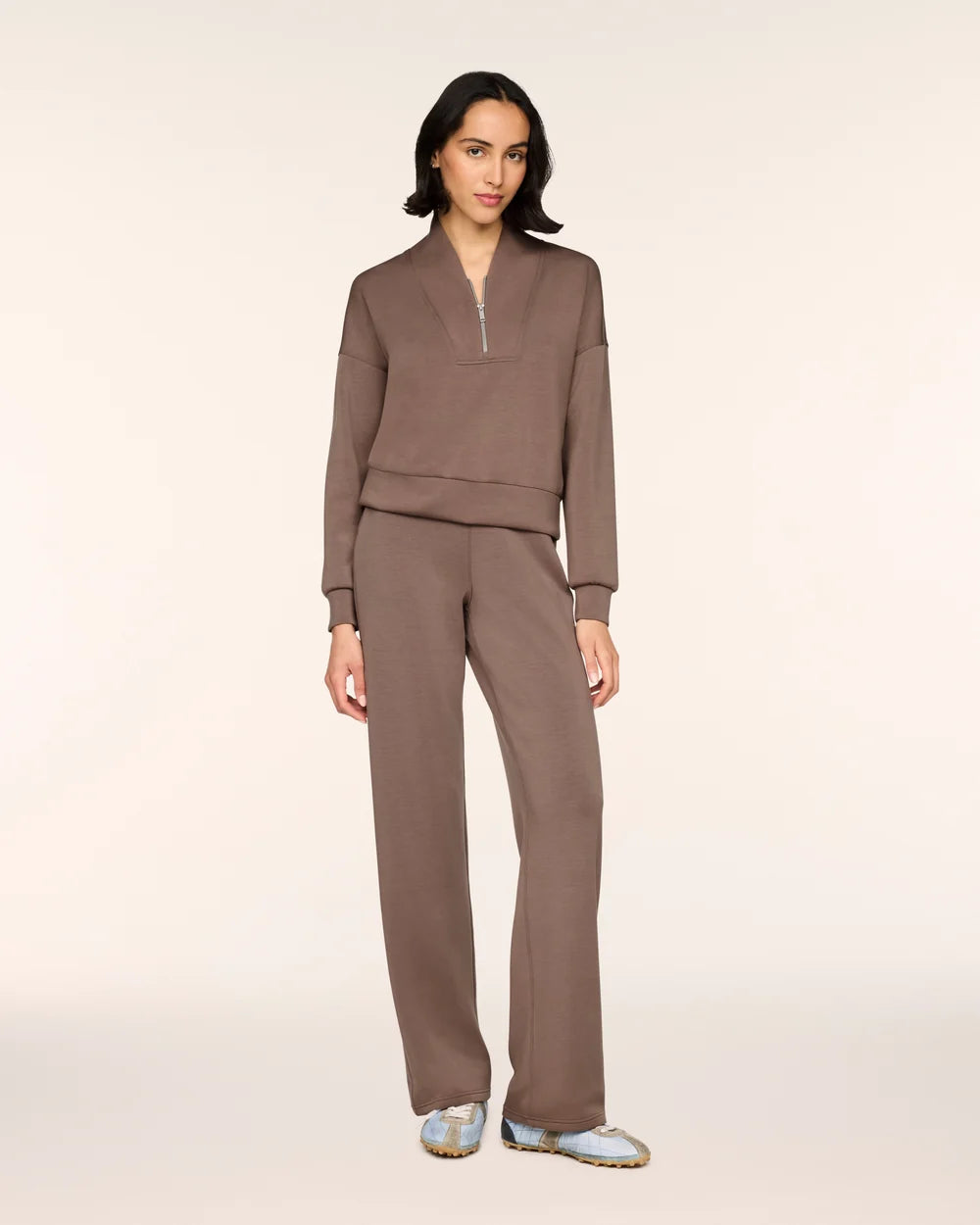 SPANX AirEssentials® Shawl Collar Half Zip- Ironstone