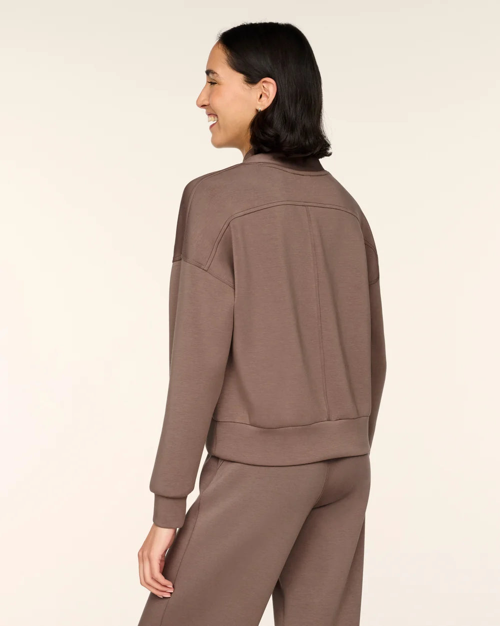 SPANX AirEssentials® Shawl Collar Half Zip- Ironstone