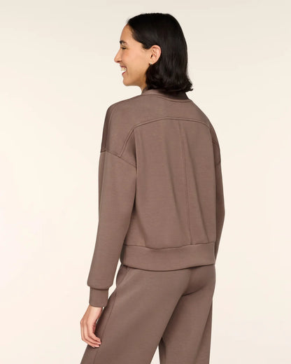 SPANX AirEssentials® Shawl Collar Half Zip- Ironstone