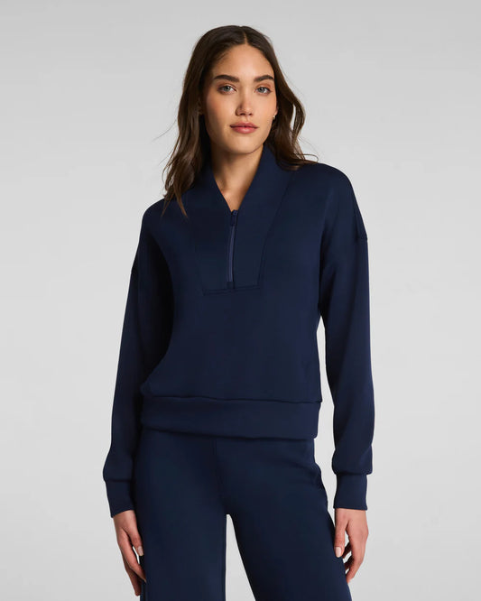 Shawl Collar Half Zip - Timeless Navy