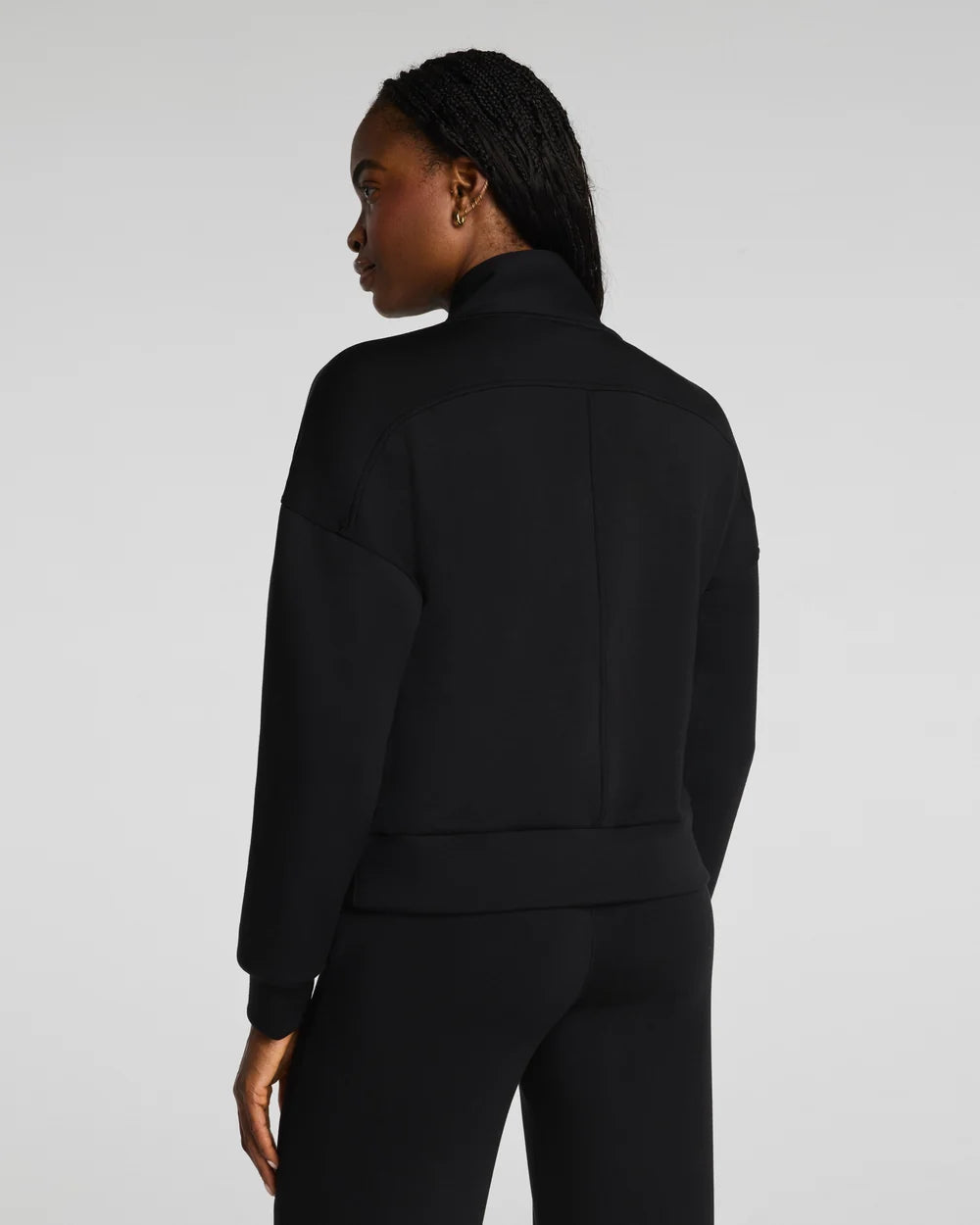 SPANX AirEssentials® Shawl Collar Half Zip - Very Black